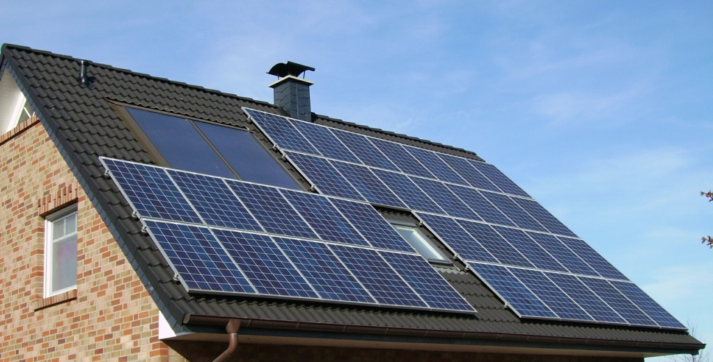Photovoltaics -- Solar panels on a roof