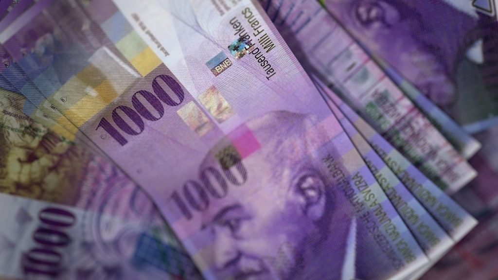1000 Switzerland Swiss Franc Notes CHF Currency Bills