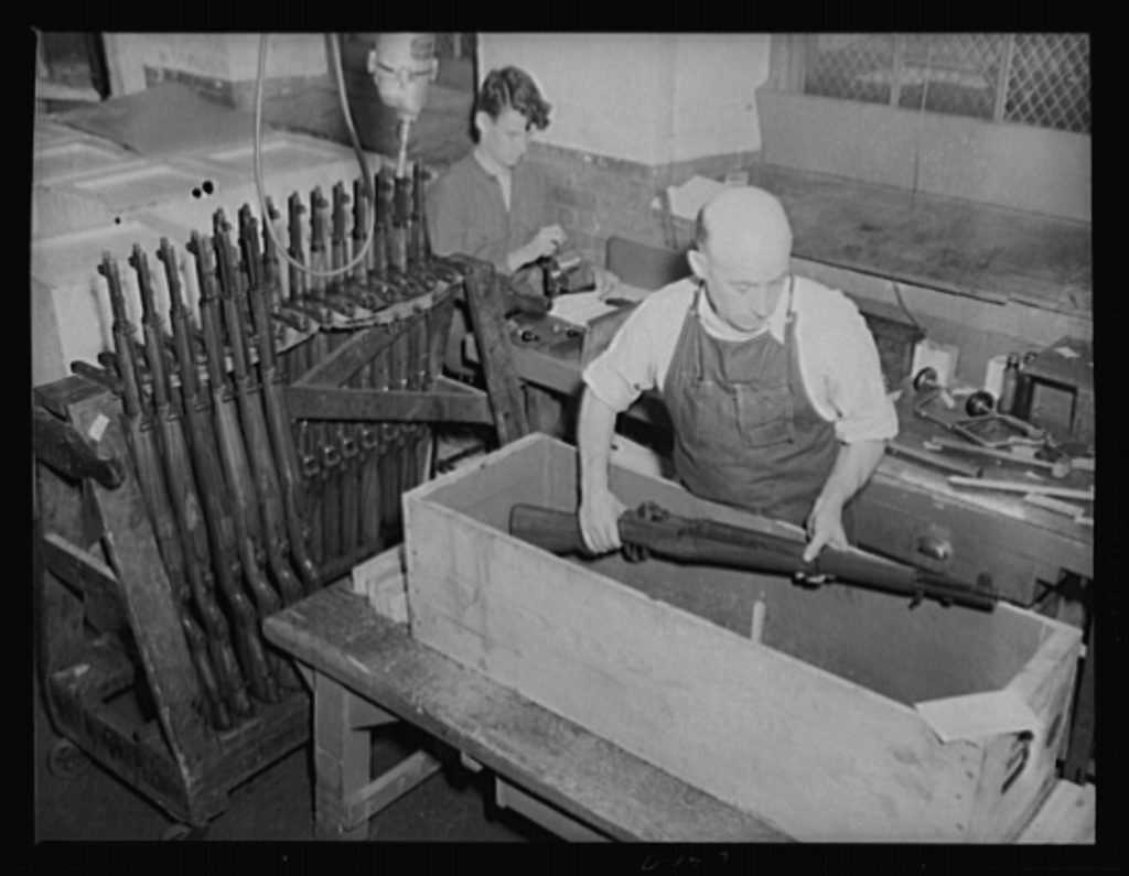 Packing M1 Garand Rifles World War II