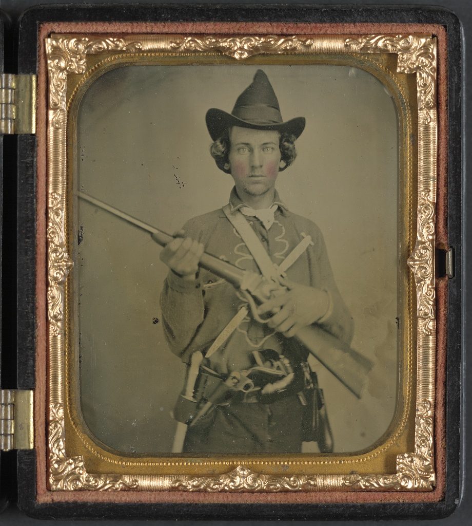 Sharps Carbine Confederate Cavalryman Civil War