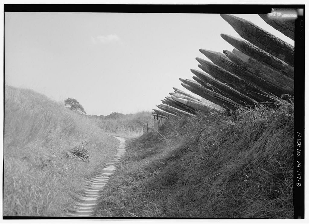 FRAISES (POLES) ON REDOUBT AT YORKTOWN BATTLEFIELD