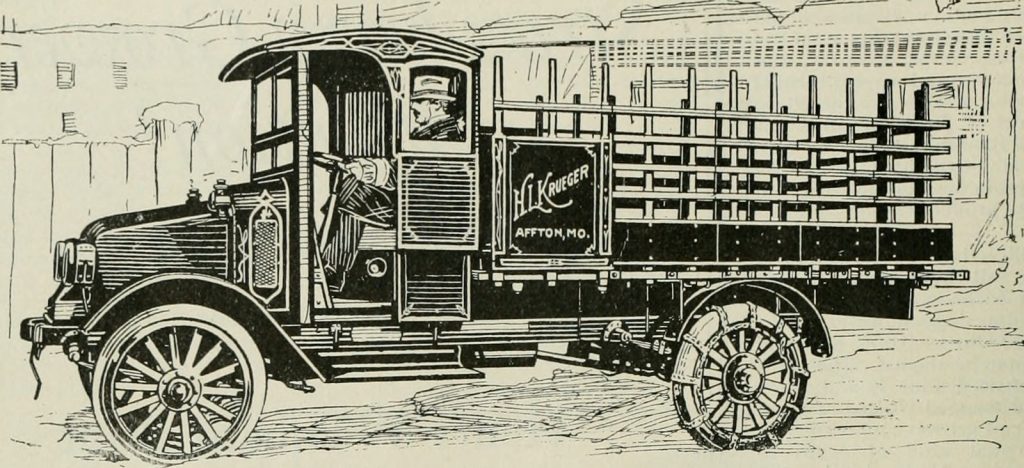 Delivery Truck in Winter Driving